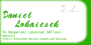 daniel lokaicsek business card